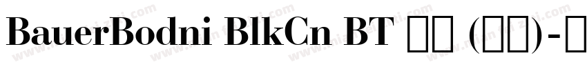 BauerBodni BlkCn BT 普通 (西方)字体转换